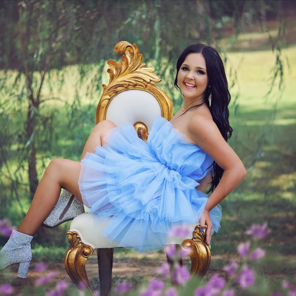 Blue tool dress